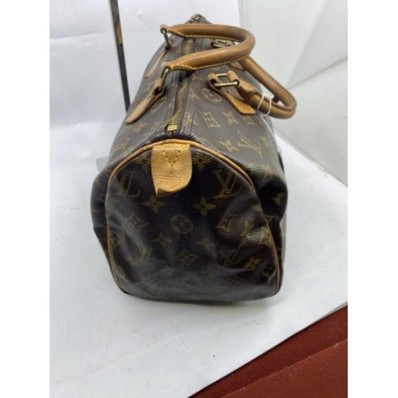 Louis Vuitton Speedy Brown Monogram Canvas Shoulder Bag - Picture 3 of 9